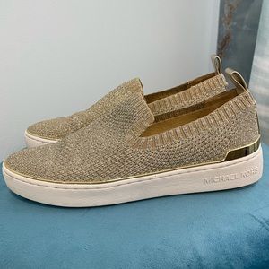 Michael Kors gold sneakers